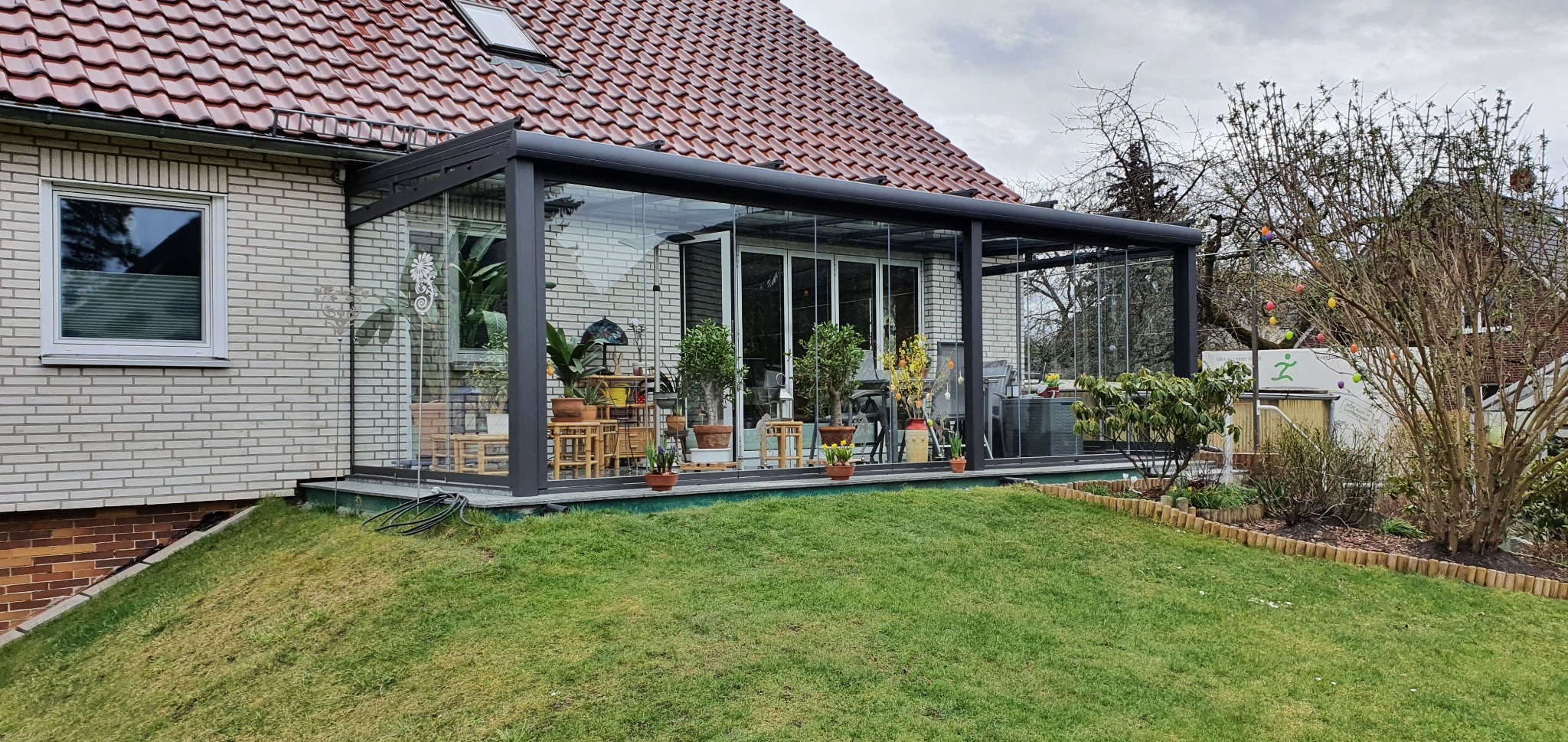 Moderne Terrassenüberdachung